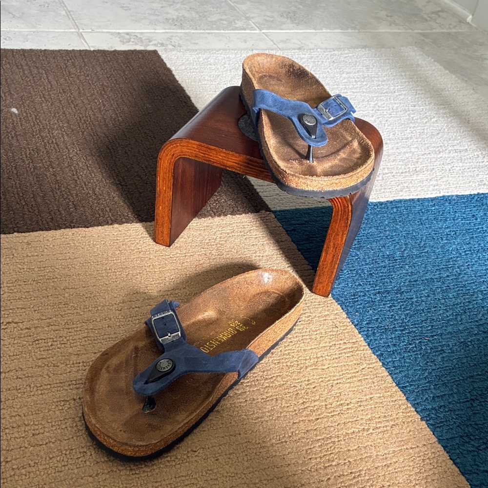 Birkenstock Navy Thong Sandals
